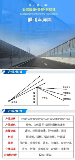 荊門頂部折角聲屏障 建筑施工降噪音圍擋 空調外機吸音板