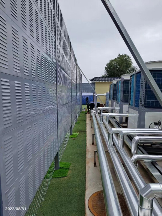 樓頂空調(diào)室外機(jī)降噪隔音網(wǎng)安裝金屬聲屏障百葉孔吸隔音板隔音墻-黃頁(yè)8